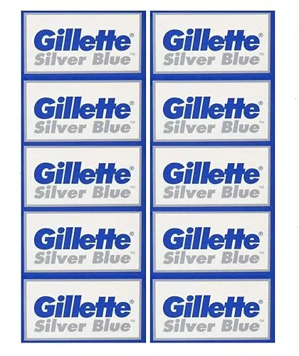50 Silver Blue Double Edge Razor Stainless Blades Made in