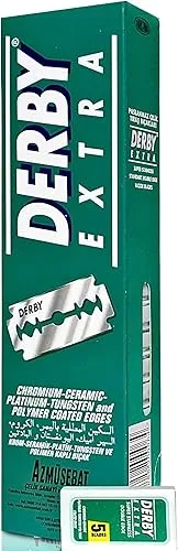 100 "Derby Extra Professional" Double Edge Razor Blades for straight