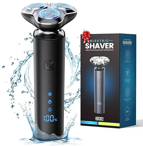 Electric Razor for Men, Men's Electric Shaver, 3-Blade Rotary Shaving