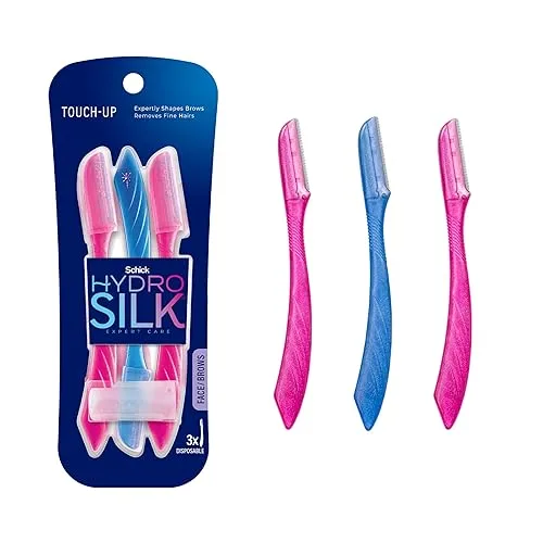 Schick Hydro Silk Touch-Up Dermaplaning Tool with Precision Cover, 3ct