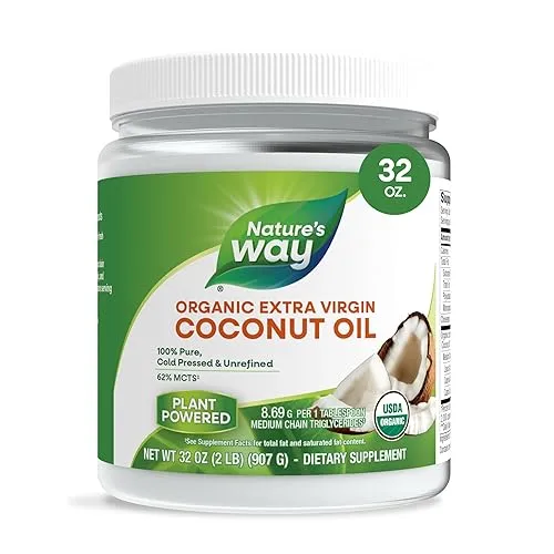 Nature's Way Organic Extra Virgin Coconut Oil, Pure, Cold-Pressed Organic