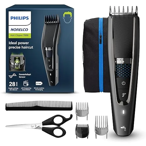 Norelco Philips Hair Clipper 7000 Series, Hair and Beard Trimmer,