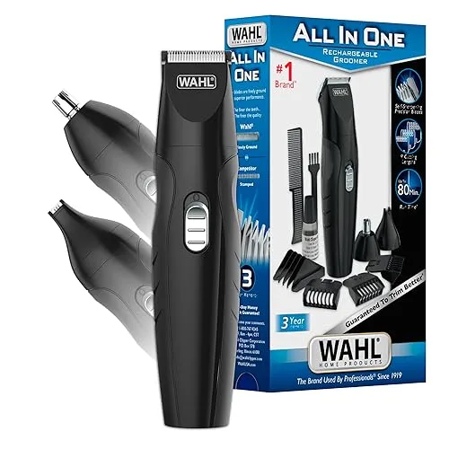 Wahl All-in-One Cordless Rechargeable Electric Ear/Nose, Detail, and Beard Trimmer