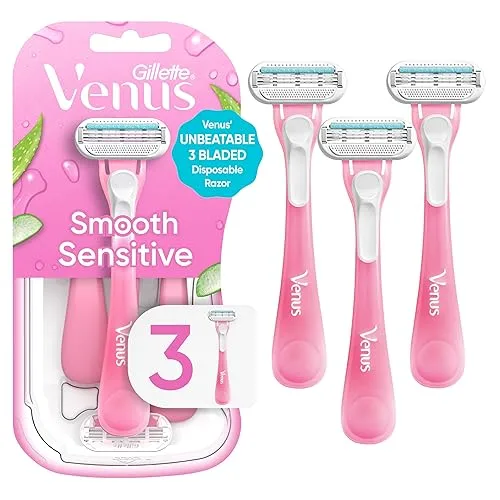 Gillette Venus Sensitive Women's Disposable Razors - Single Package of