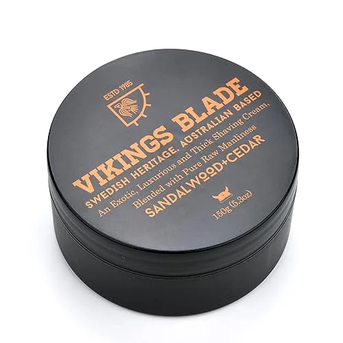 VIKINGS BLADE Luxury Shaving Cream, Sandalwood & Western Red Cedar,