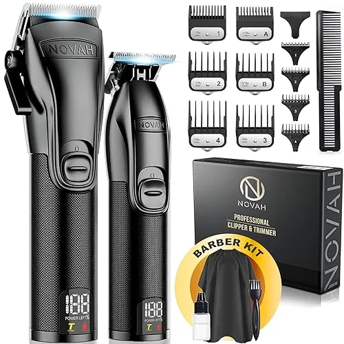 Novah® Professional Hair Clippers for Men, Professional Barber Clippers and