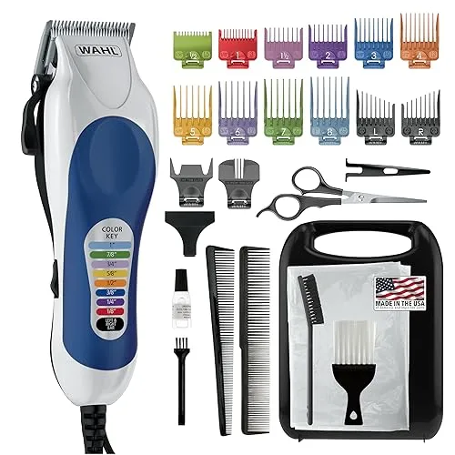 Wahl Clipper USA Color Pro Complete Haircutting Kit with Easy