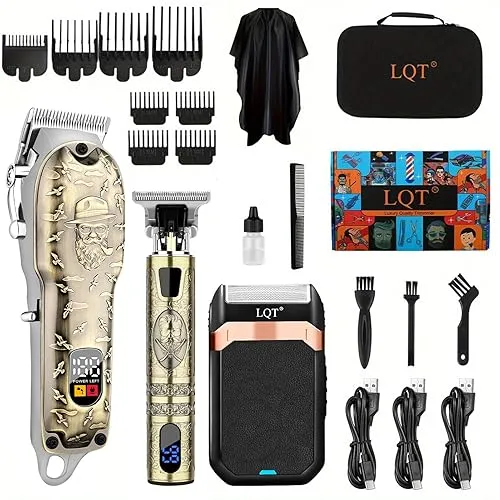 Hair Clippers Set for Men, Hair Clipper Trimmer with LED