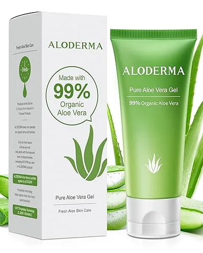 Aloderma 99% Organic Aloe Vera Gel for Face Made within