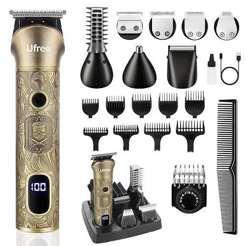 Ufree 7-in-1 Beard Trimmer for Men, Electric Razor Shaver, Men