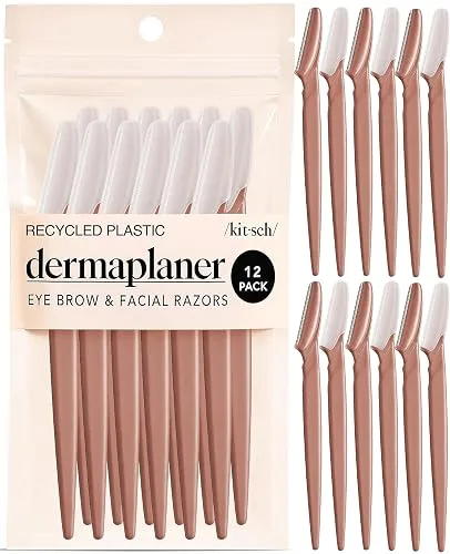 Kitsch Dermaplane Razor for Women Face – Terracotta, 12 pcs