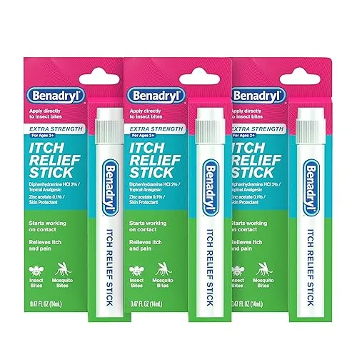 Benadryl Extra Strength Itch Relief Stick, Topical Analgesic for Pain