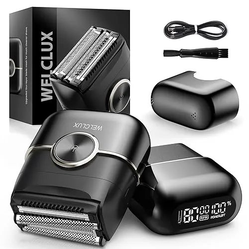 Electric Foil Shavers for Men: Mini Electric Razor with 4