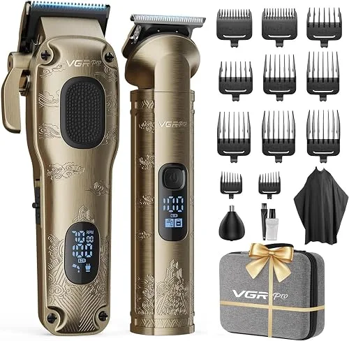 VGRPRO Hair Clippers for Men Professional, Cordless Clipper and Trimmer