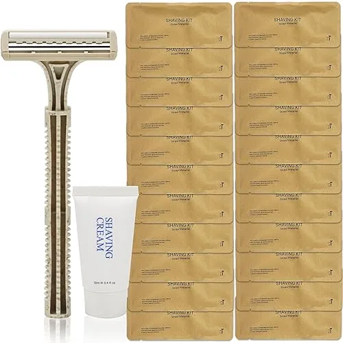 Disposable Shave Kit for Men &Women - 100 Pcs Wheat