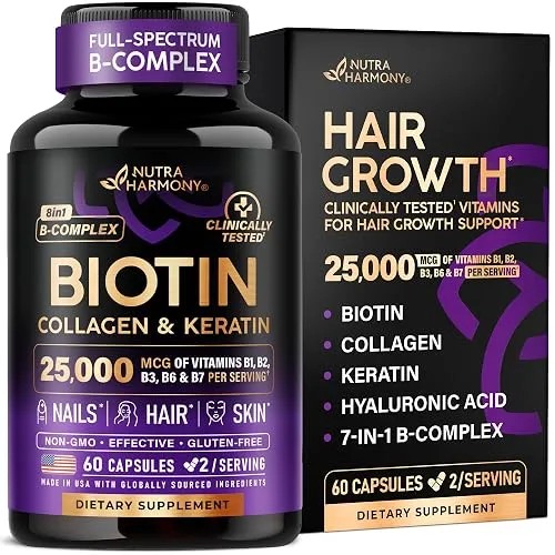 Biotin, Collagen & Keratin + Full B-Complex - Hair Growth