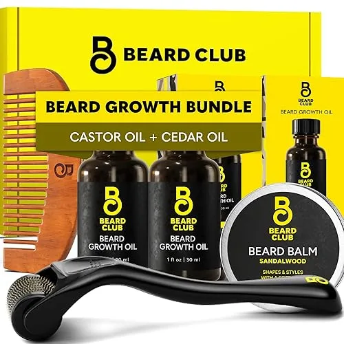 The Beard Club Enhanced Beard Growth Kit - Derma Roller,