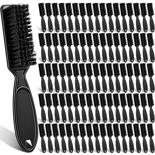 100 Pcs Clipper Blade Cleaning Brushes, 5.6 Inch Barber Blade Brushes Black Clipper Brush Trimmer Cleaning Brush for Nail Neck Duster Haircut Manicure Salon