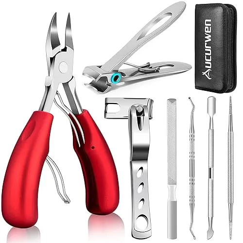 Podiatrist Toenail Clippers for Seniors Thick Toenails, Professional Pedicure Tools