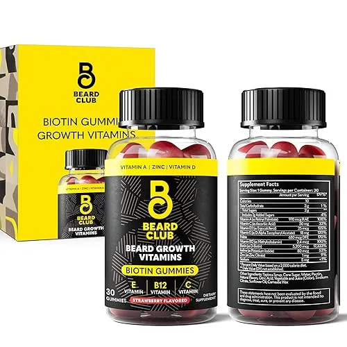 The Beard Club Biotin Beard Growth Vitamin Gummies - Hair