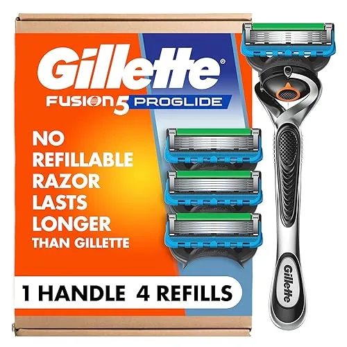Gillette Fusion ProGlide Razor for Men, Handle + 4 Blade