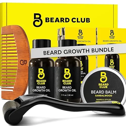 The Beard Club Enhanced Beard Growth Kit - Derma Roller,