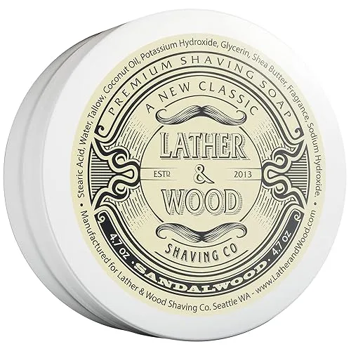 ather & Wood Shaving Soap - Sandalwood - Simply The