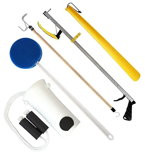 RMS 5-Piece Hip Kit with 32” Reacher, Sock Aid, Dressing