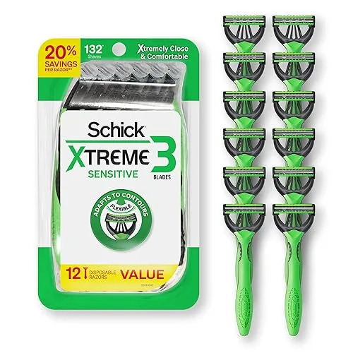 Schick Xtreme 3 Original Sensitive Disposable Razors for Men |