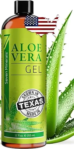 Seven Minerals Organic Aloe Vera Gel from freshly cut 100%