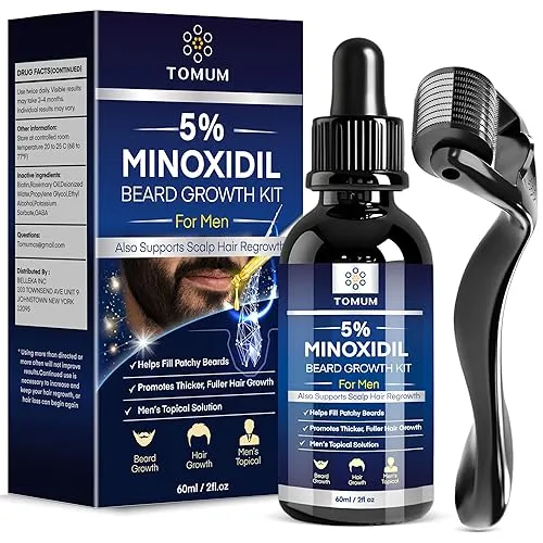 TOMUM 5% Minoxidil Beard Growth Kit for Men – Hair