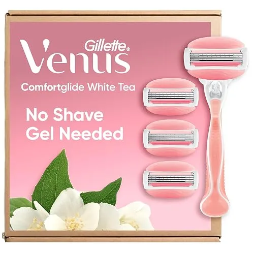 Gillette Venus ComfortGlide White Tea Women's Razor 1 Handle +