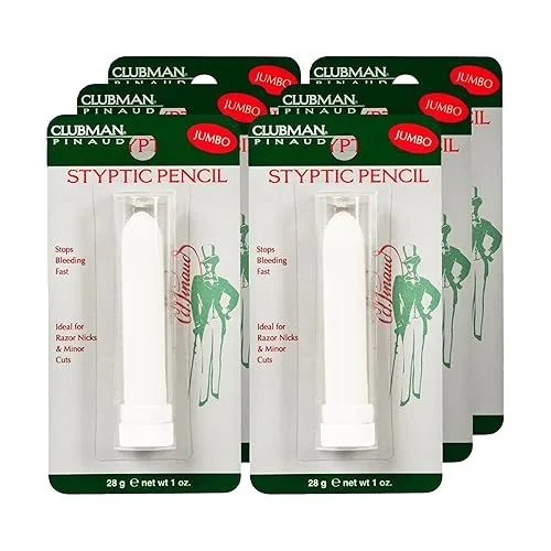 Clubman Pinaud Jumbo Styptic Pencil, 1 Oz, (Pack of 6)