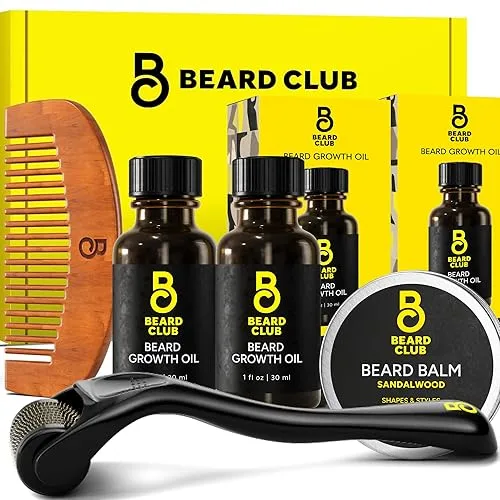 The Beard Club Enhanced Beard Growth Kit - Derma Roller,