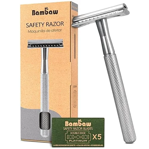 Bambaw Double Edge Safety Razor for Men & Women, Metal