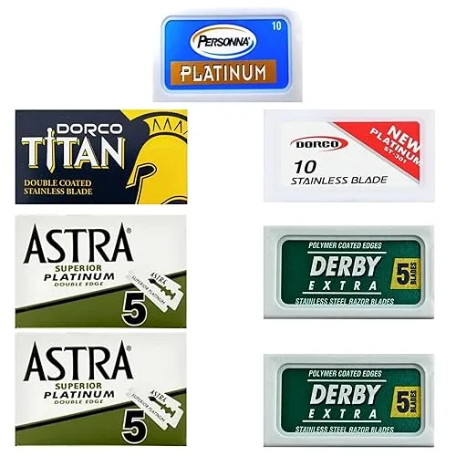ABS American Beauty Supply Double Edge Safety Razor Blades Sampler