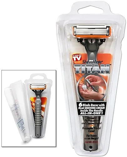 6 for Men Razor with Real Shaving Cream in the