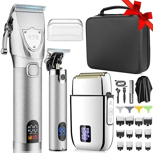 Lanumi Professional Hair Clippers Electric Razor Shavers Men 3 Piece