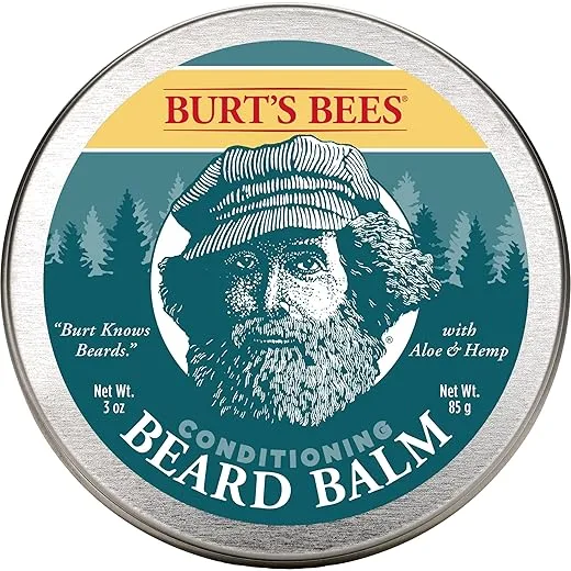 Burt's Bees Conditioning Beard Balm with Aloe & Hemp, For Men, 3 Ounces