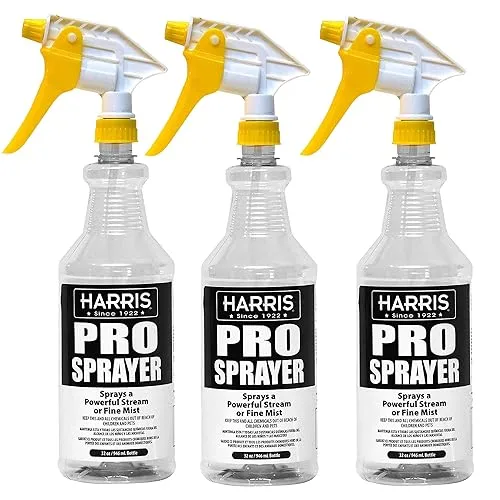 HARRIS Professional Spray Bottle 32oz (3-Pack), All-Purpose for Cleaning and