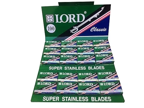 Lord Classic Super Stainless Double Edge Safety Razor Blades, 100