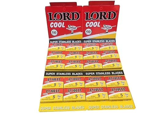 Lord Cool Double Edge Safety Razor Blades, 100 blades (20x5)