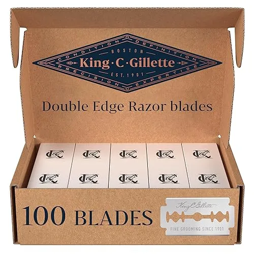 King C. Gillette Double-Edge Safety Razor blades for better control,