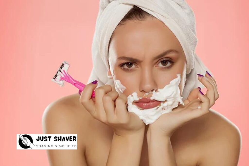 Woman Shaving Face Tips